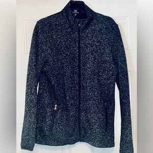 Vantage Summit  Unisex Full Zip-Up Jacket M Heather Navy Fleece Casual Everyday